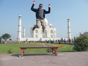 The tour guides in India get really into taking various crazy types of pictures. I'll have to admit that this one is pretty entertaining though.